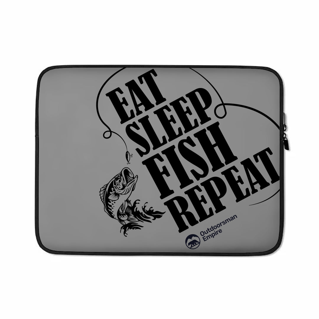 Eat Sleep Fish Repeat Laptop Sleeve